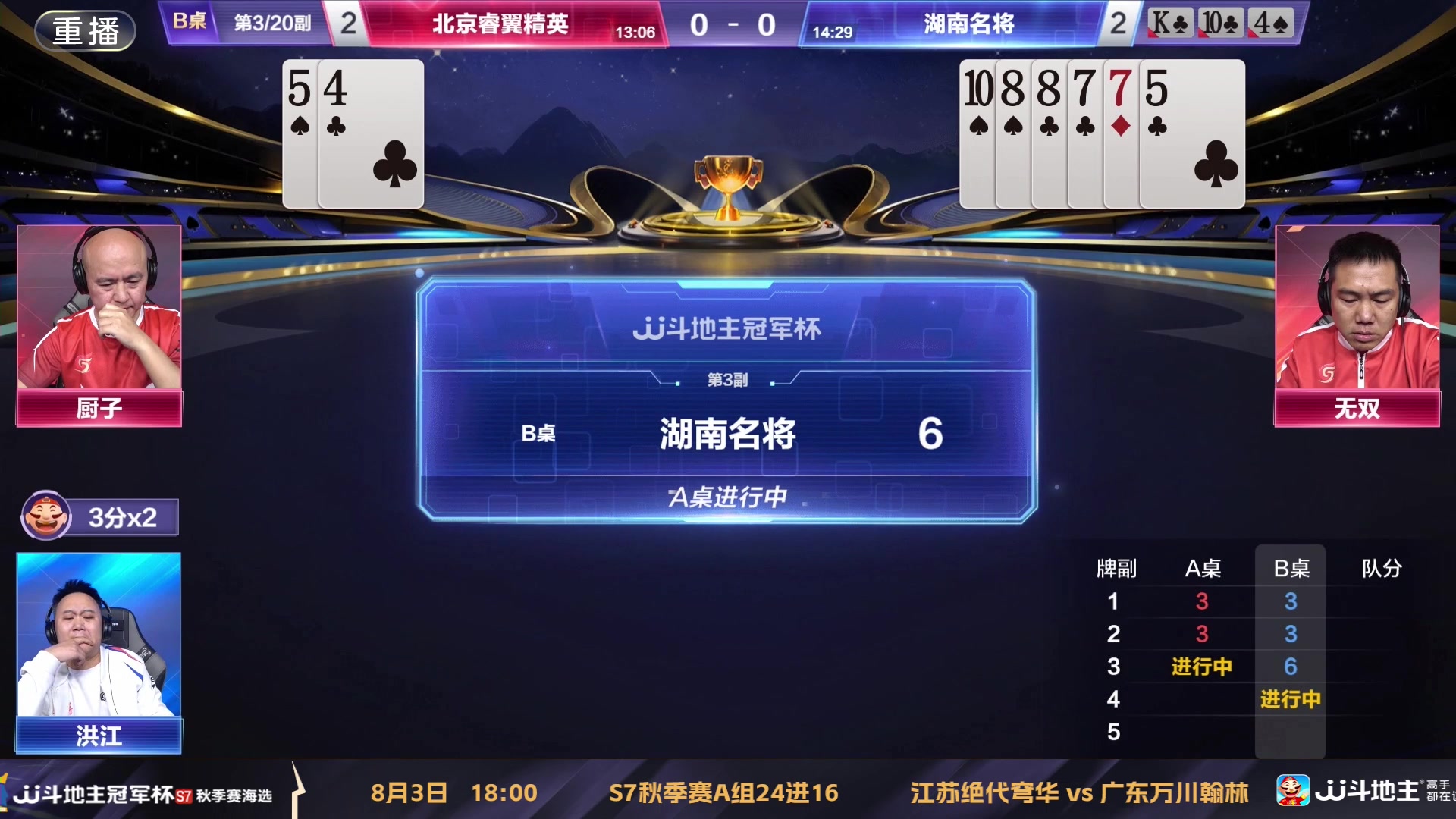 【2025-08-02 14点场】JJ斗地主官方：S7秋季海选淘汰赛