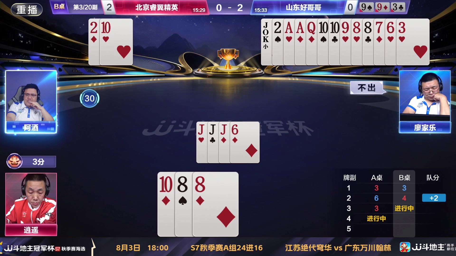 【2025-08-03 02点场】JJ斗地主官方：S7秋季海选淘汰赛