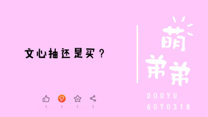 文心抽还是买？