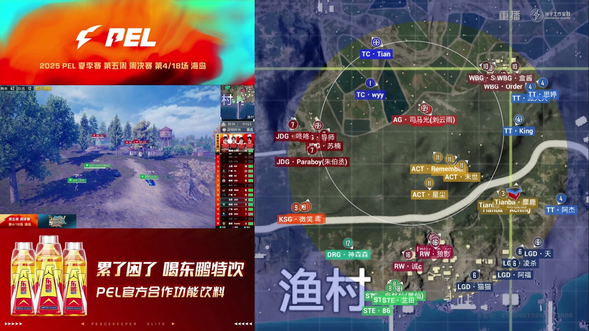 【2025-08-16 10点场】和平精英官方赛事：预告丨18点PEL夏季赛常规赛W5D3