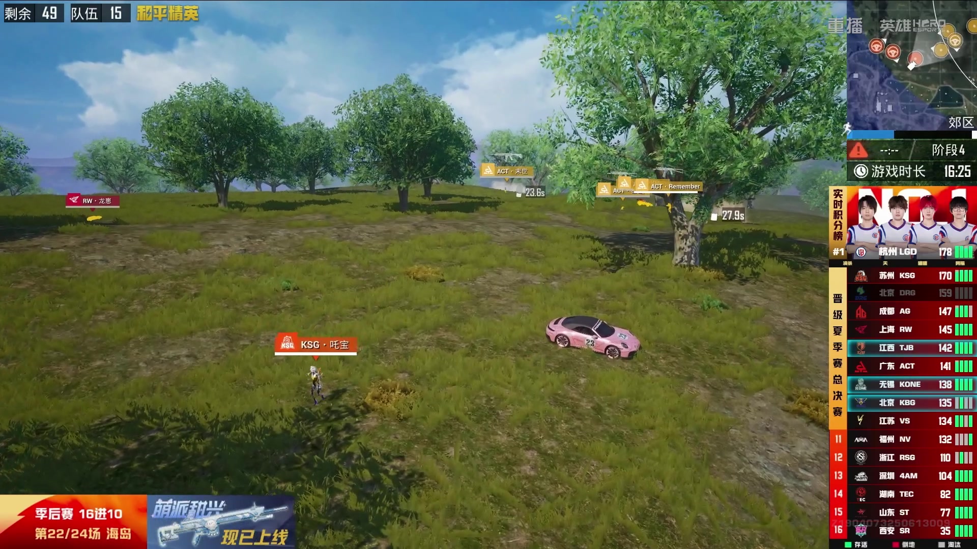 【2025-09-08 05点场】和平精英官方赛事：重播丨PEL夏季赛季后赛D4