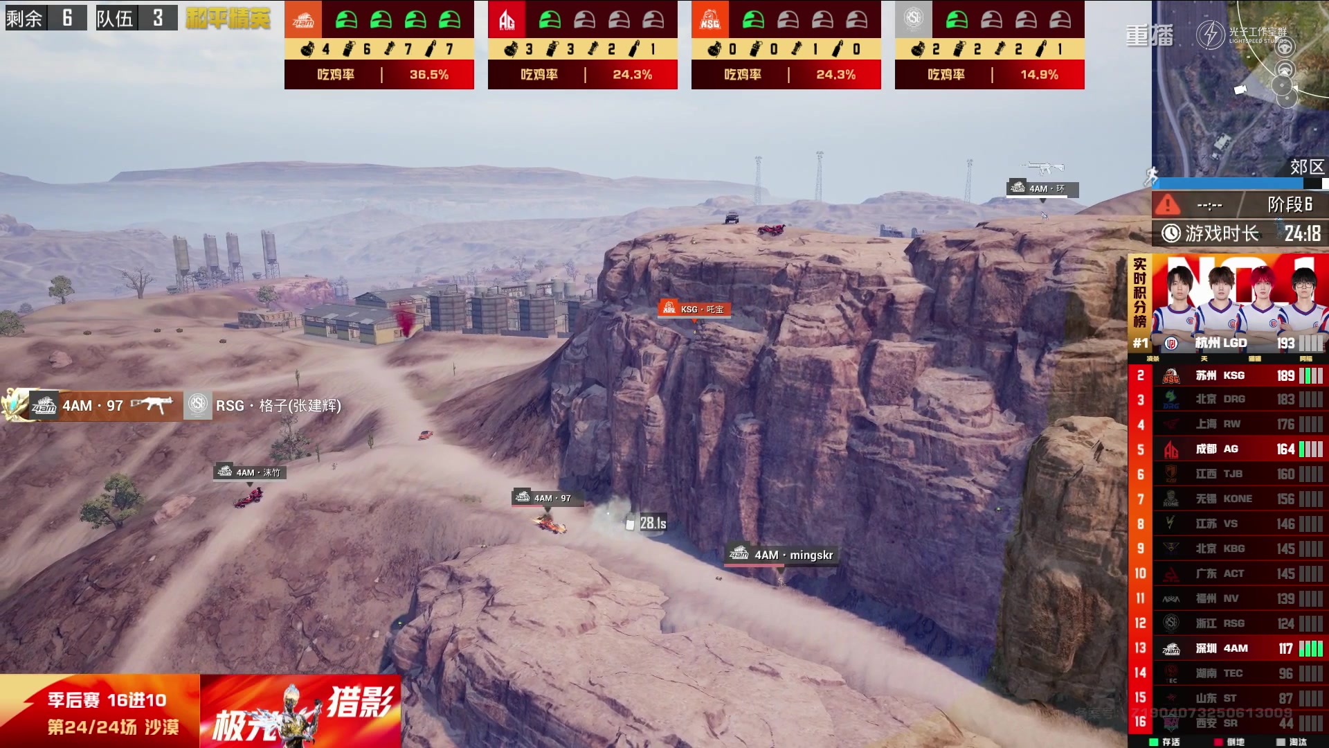 【2025-09-10 11点场】和平精英官方赛事：重播丨PEL夏季赛季后赛D4