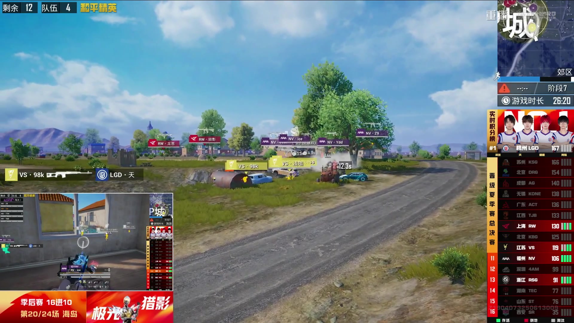 【2025-09-14 04点场】和平精英官方赛事：重播丨PEL夏季赛季后赛D4