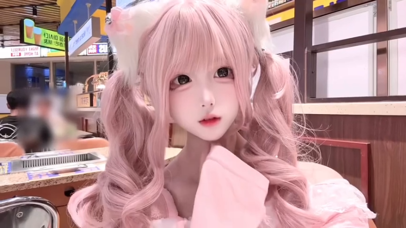 小姐姐萌妹子粉红头发发色好好看可爱的少萝萝莉时尚穿搭小仙女啊