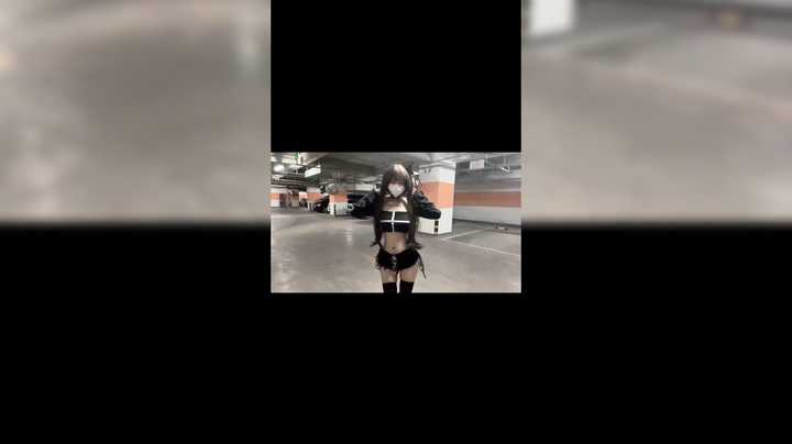 小姐姐萌妹子时尚穿搭黑色衣服袜子搭配猫耳朵好好看啊小仙女啊太可爱了！！！