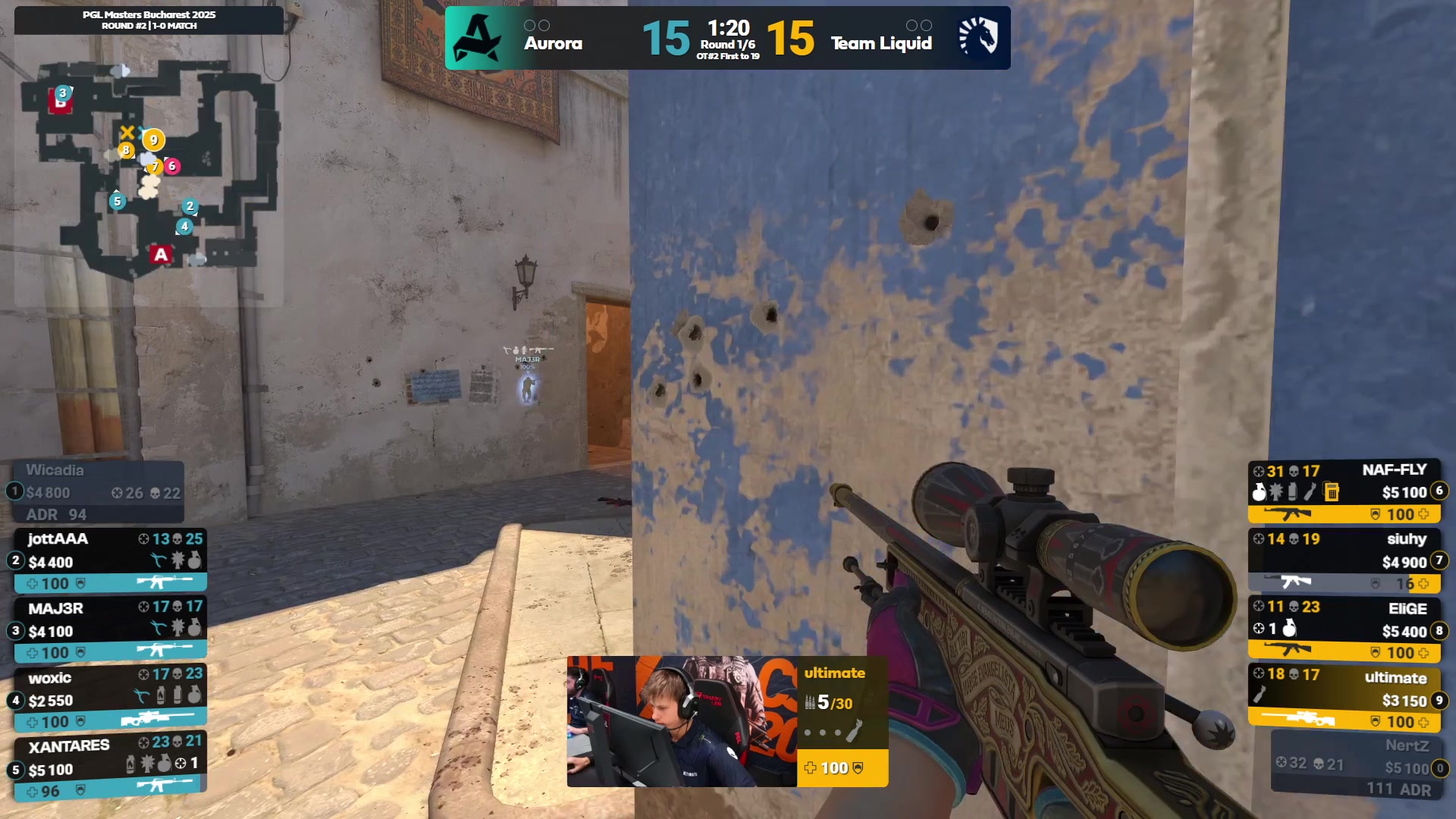 【2025-10-27 22点场】完美世界电竞频道：PGL大师赛 Aurora-Liquid