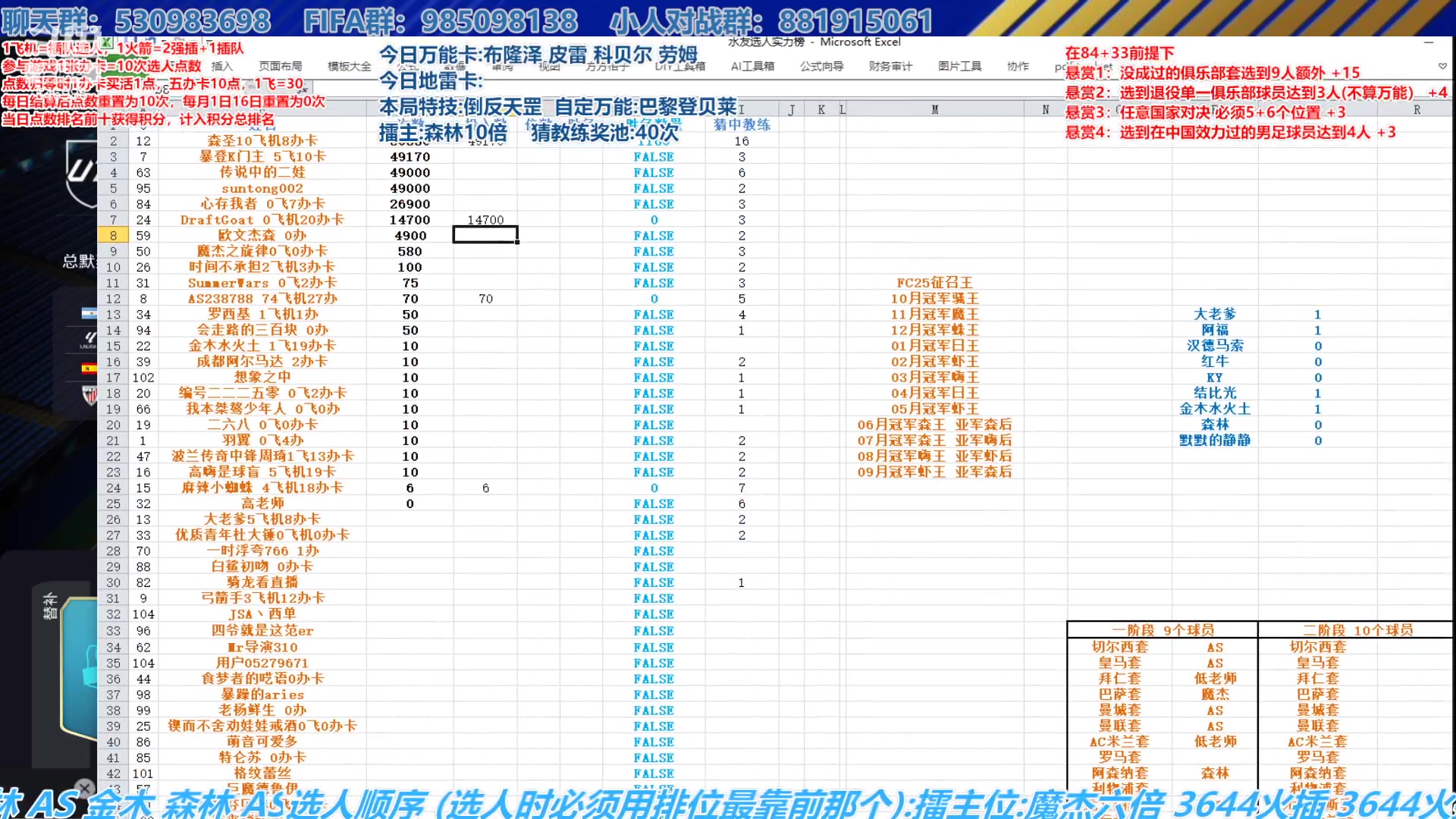 【2025-10-29 15点场】高老师爱足球：FC26征召选人,还差一个对套开悬赏二！