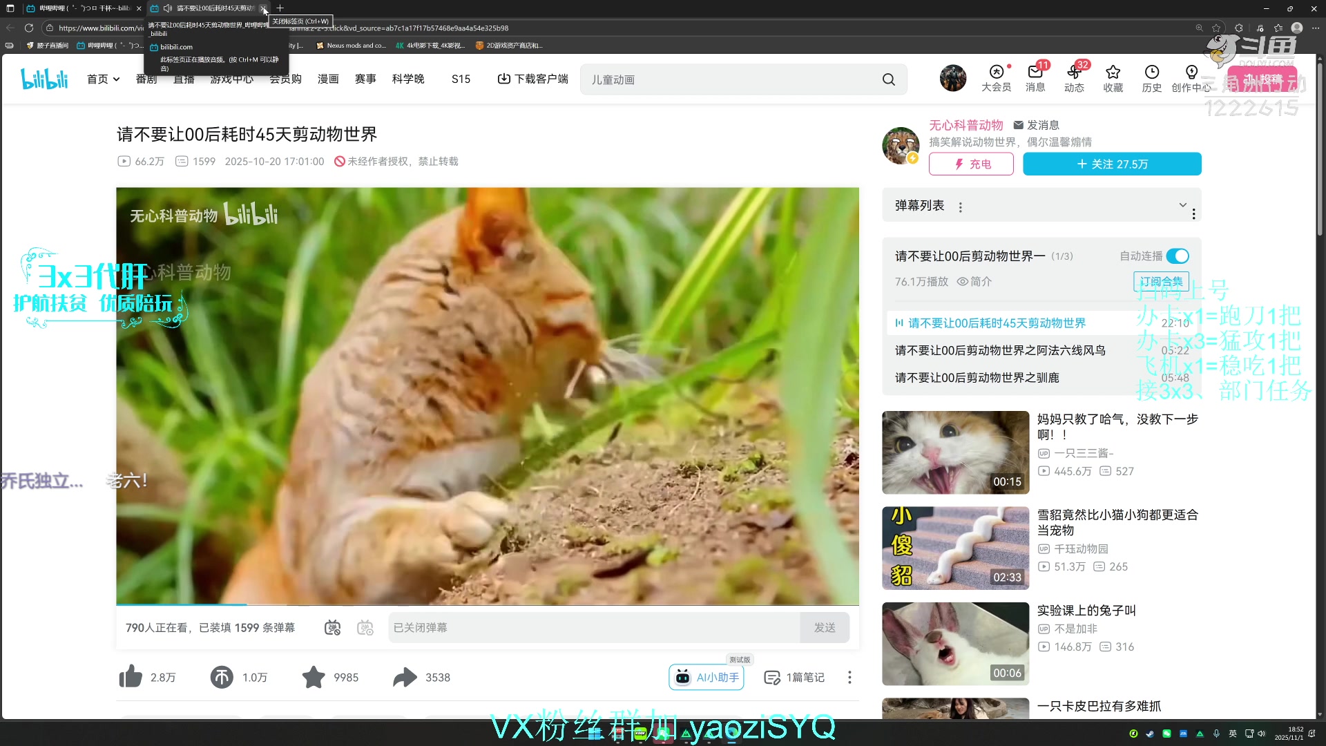 【2025-11-01 18点场】Zy丶腰子：酸脚粥啊酸脚粥!