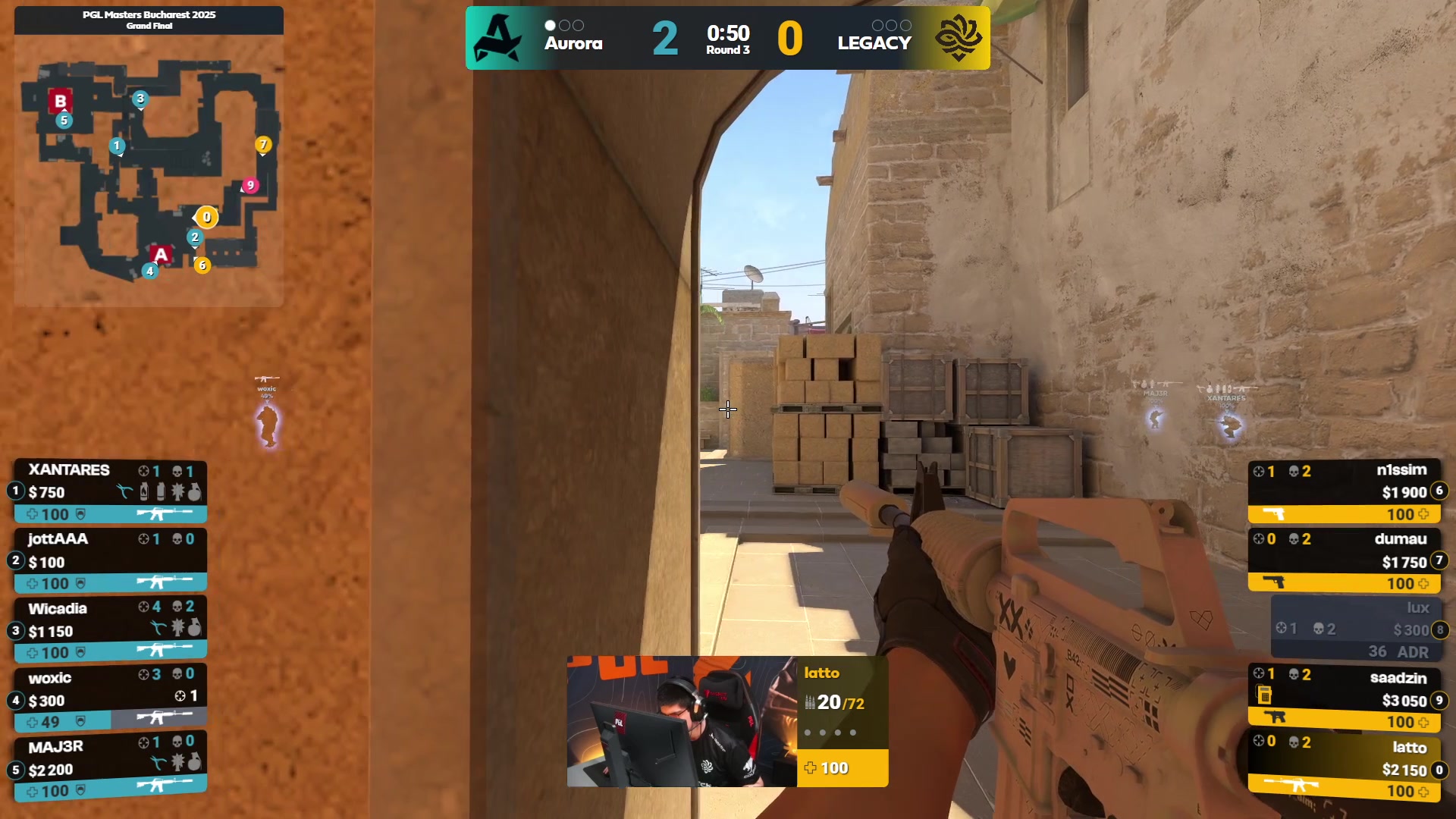 【2025-11-01 21点场】完美世界电竞频道：PGL大师赛主舞台Aurora-LEG