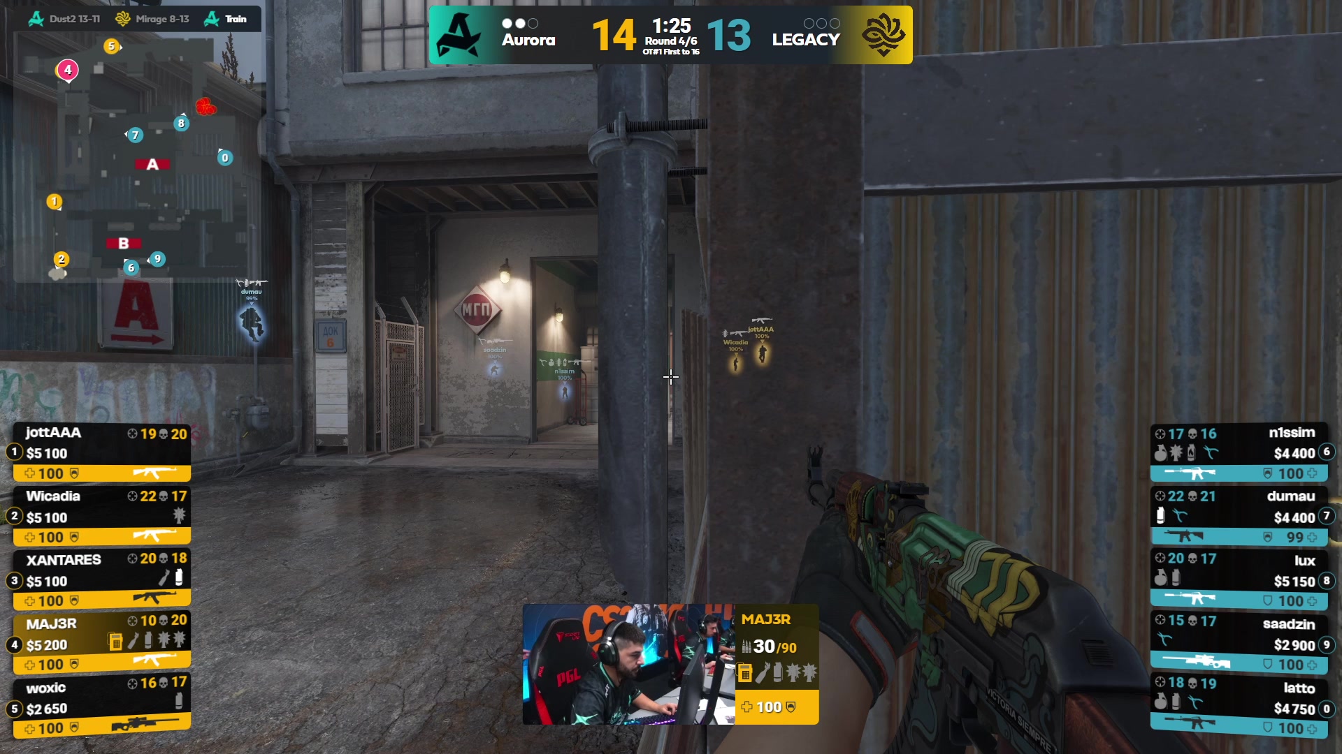 【2025-11-01 22点场】完美世界电竞频道：PGL大师赛主舞台Aurora-LEG