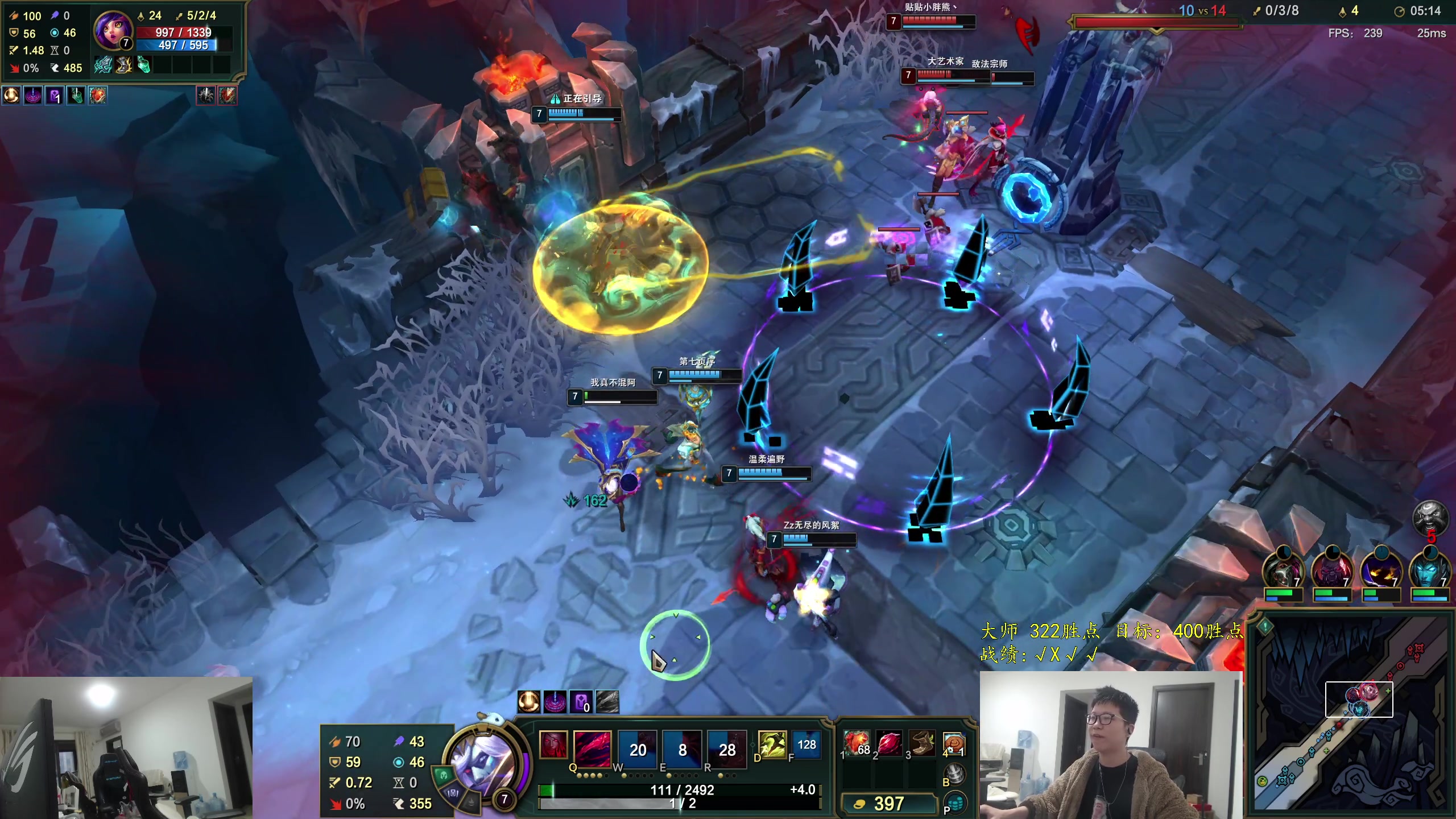 【2025-11-11 16点场】余小C真的很强：余小C：11点来，晚上约训练赛