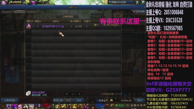 【2025-11-13 13点场】DNF木叶剑心：助理:增幅强化金秋礼包木叶晚上播