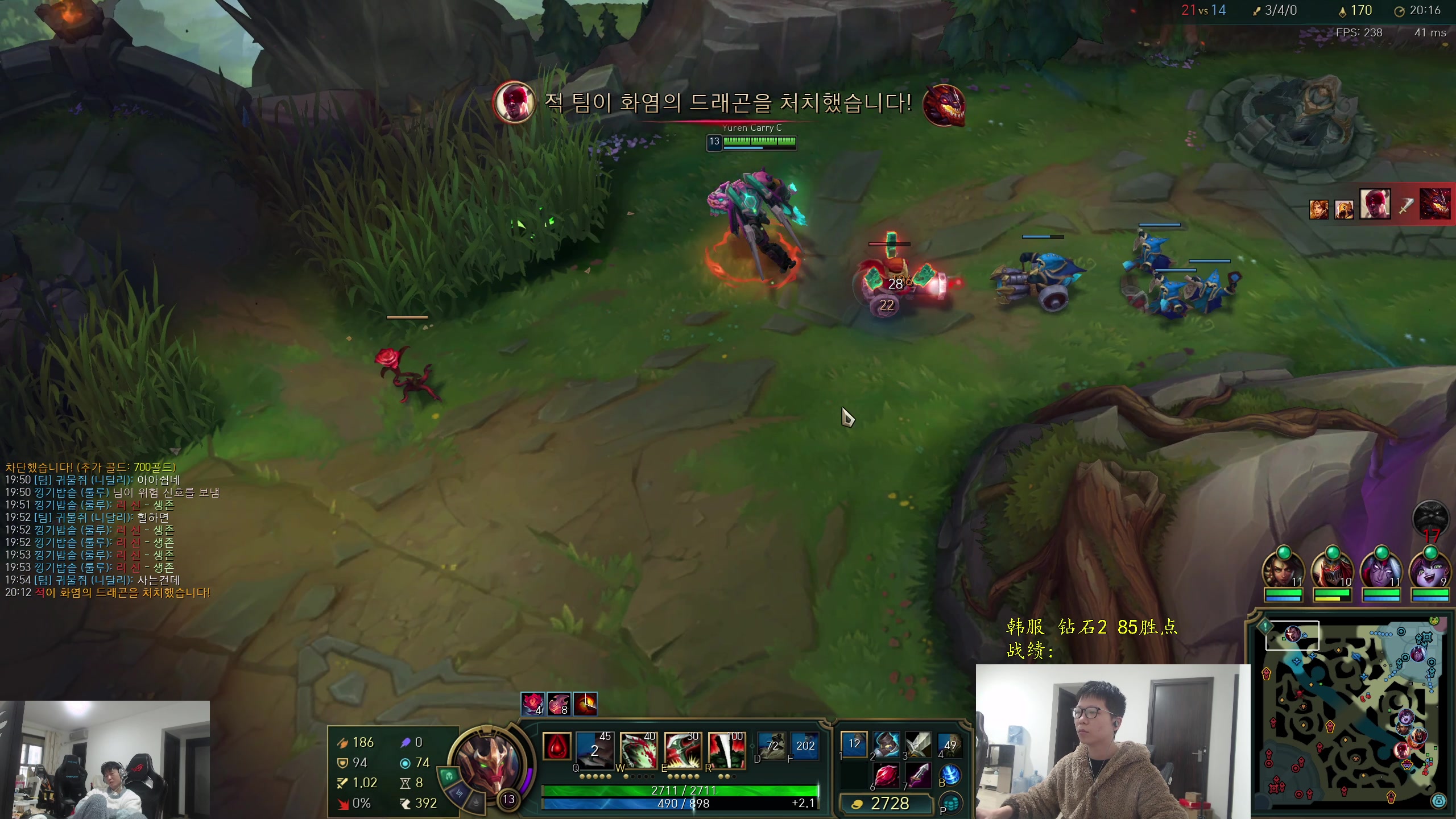 【2025-11-17 10点场】余小C真的很强：余小C：15点训练赛