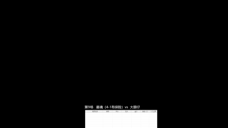 第9场 星魂(4-1有保险)3vs0 大眼仔