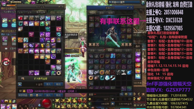 【2025-11-18 11点场】DNF木叶剑心：助理:增幅强化金秋礼包木叶晚上播