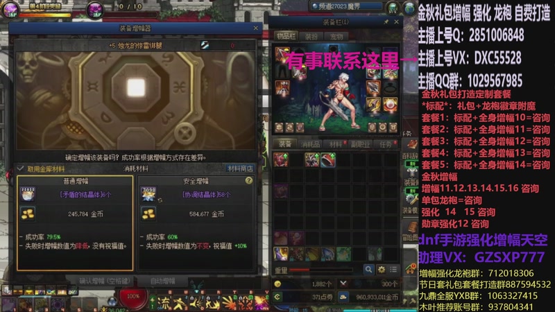 【2025-11-18 15点场】DNF木叶剑心：助理:增幅强化金秋礼包木叶晚上播