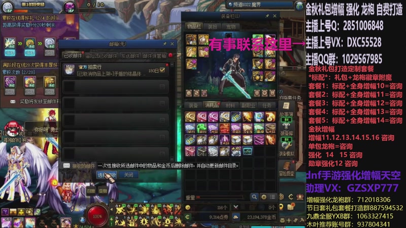 【2025-11-19 17点场】DNF木叶剑心：助理:增幅强化金秋礼包木叶晚上播