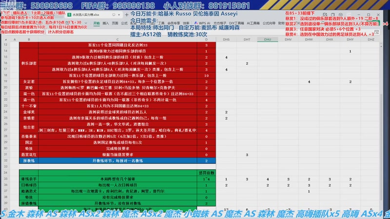 【2025-11-21 13点场】高老师爱足球：FC26征召，33号特技展示选万能卡功力