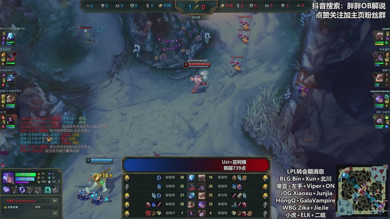 【2025-11-26 00点场】胖胖OB解说：胖胖OB：Uzi韩服猛冲，一天十几小时