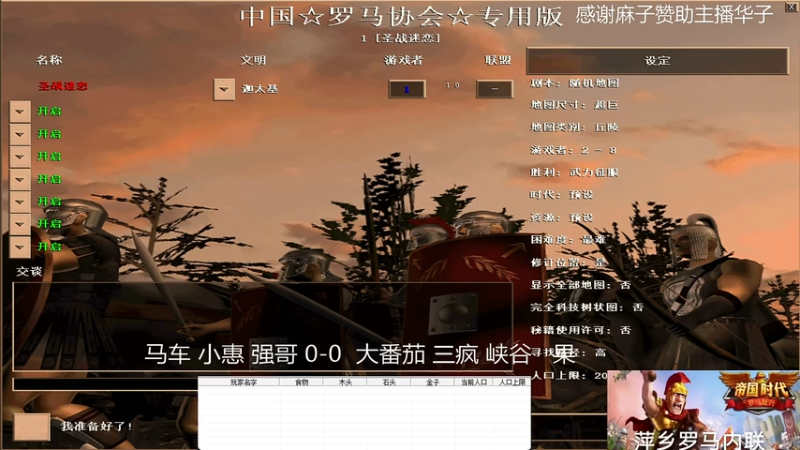 马车 小惠 强哥 2-3  大番茄 三疯 峡谷