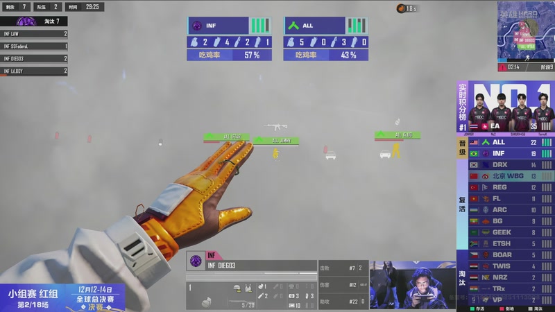 【2025-12-02 20点场】和平精英官方赛事：直播丨全球总决赛-小组赛红组DAY1