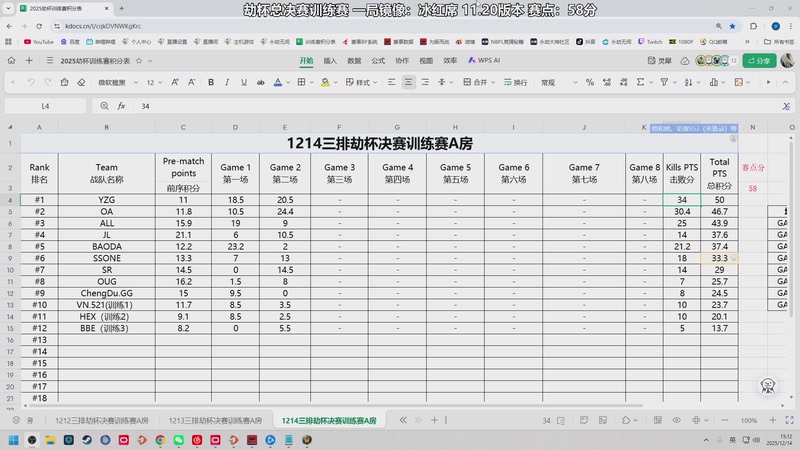 【2025-12-14 15点场】解说嘟师傅：OB训练赛，劫杯