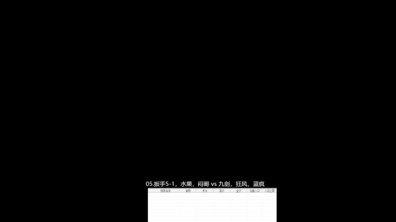 05.扳手5-1，水果，闷哥 3vs1 九剑，狂风，蓝疯