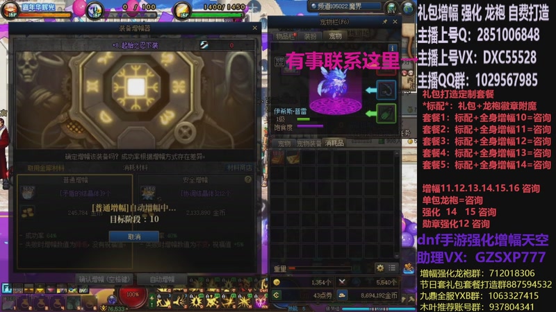 【2025-12-17 11点场】DNF木叶剑心：助理:增幅强化木叶晚上播