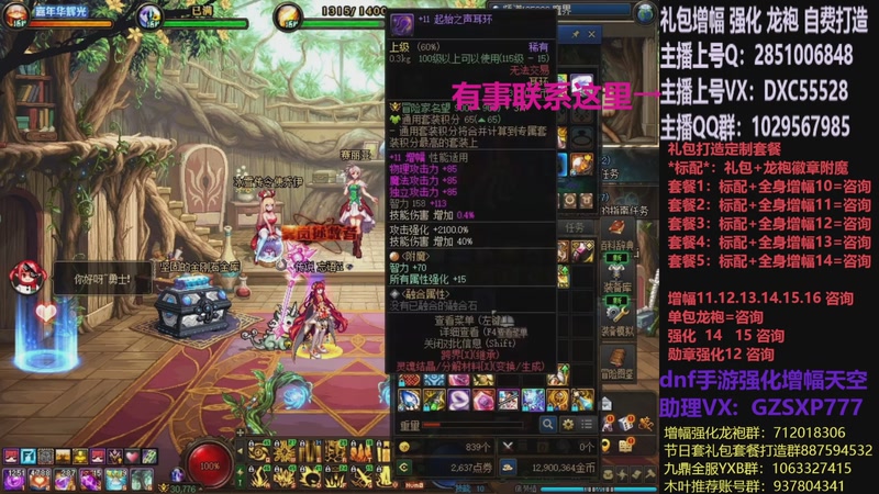 【2025-12-21 08点场】DNF木叶剑心：助理:增幅强化木叶晚上播