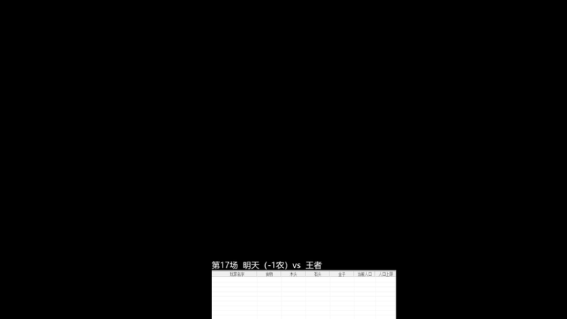 第17场 明天(-1农)2vs2 王者