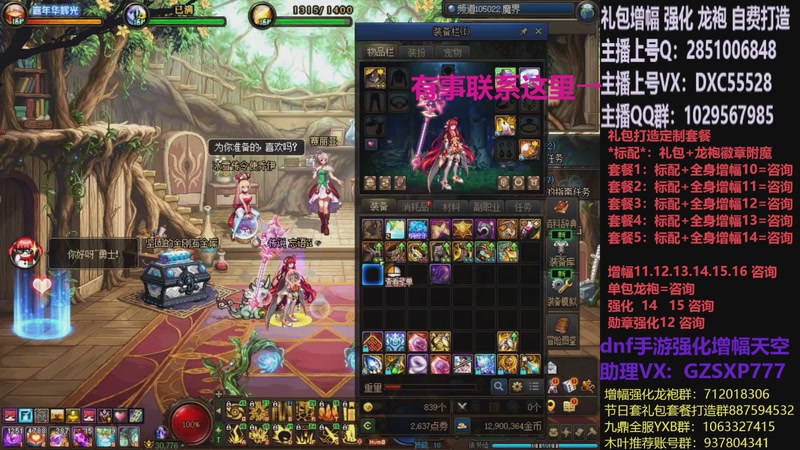 【2025-12-23 09点场】DNF木叶剑心：助理:增幅强化木叶晚上播