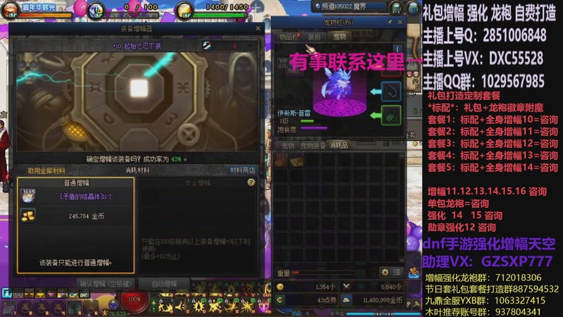 【2025-12-24 12点场】DNF木叶剑心：助理:增幅强化木叶晚上播