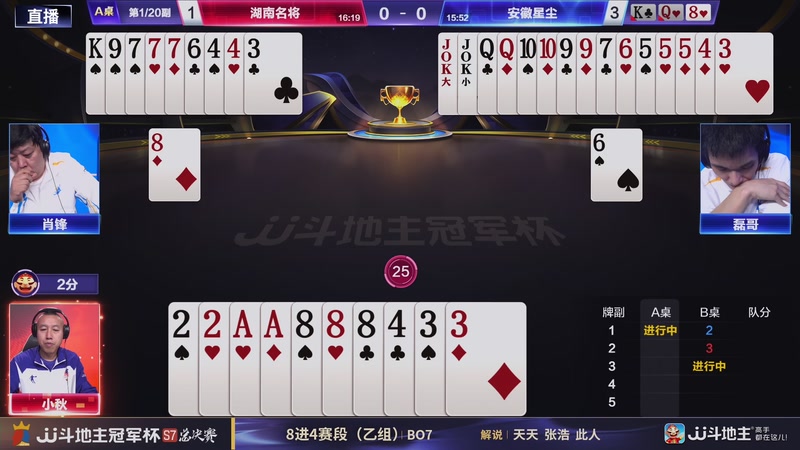 【2026-01-06 21点场】JJ斗地主官方：总决赛8进4赛段乙组湖南名将VS安徽星尘