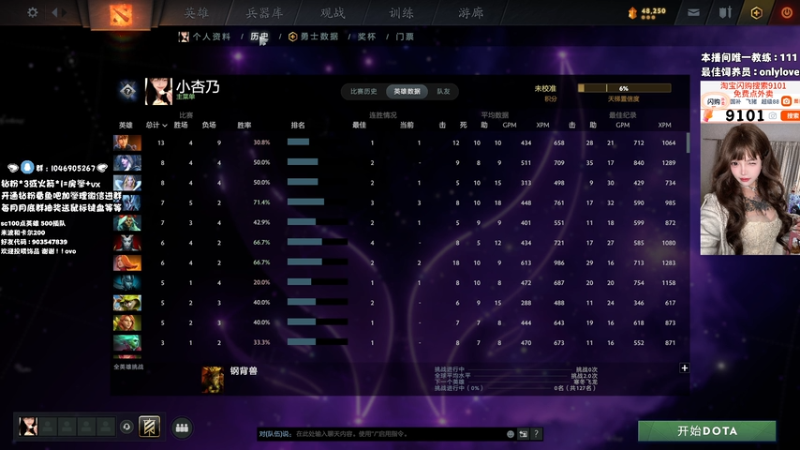 【2026-01-25 03点场】小杏乃OvO：新人dota主播第10天OvO