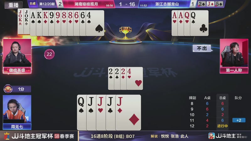 【2026-04-12 11点场】JJ斗地主官方：JJ斗地主冠军杯S8春季赛B组火热开战