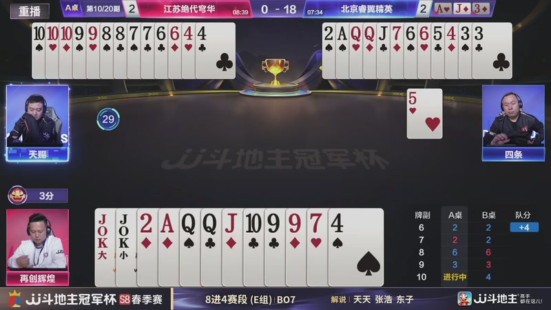 【2026-05-10 07点场】JJ斗地主官方：冠军杯S8春季赛8进4赛段E组