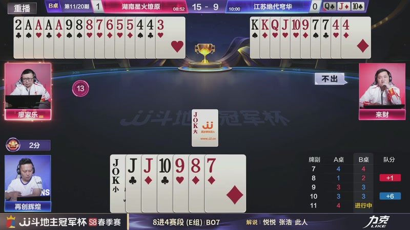 【2026-05-11 14点场】JJ斗地主官方：冠军杯S8春季赛8进4赛段E组
