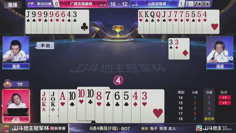 【2026-09-27 17点场】JJ斗地主官方：冠军杯S8秋季赛8进4赛段F组